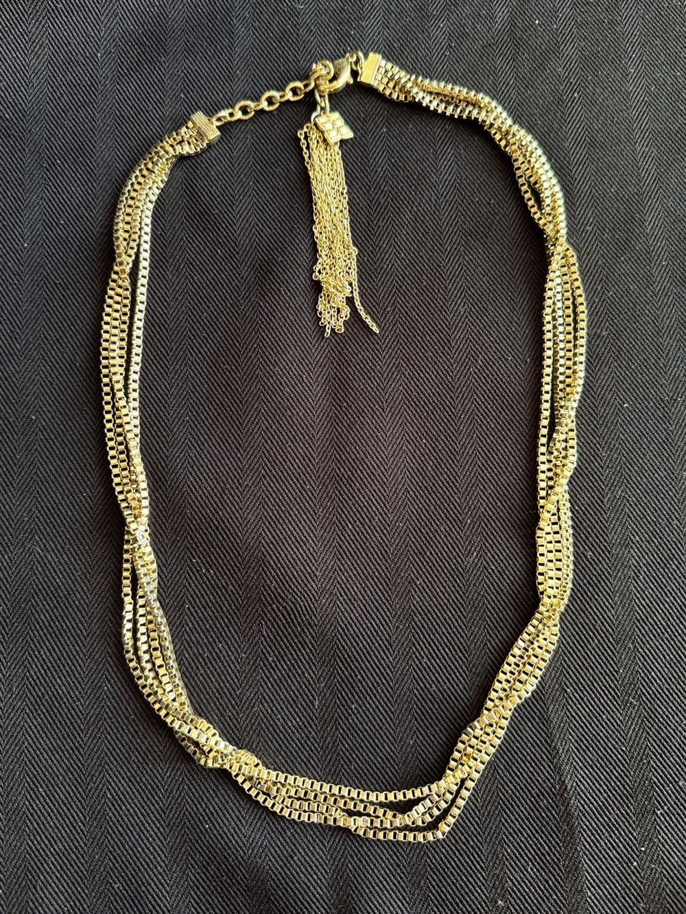 Gold-Tone Multi-Strand Twist Necklace - Elegant Women’s Jewelry